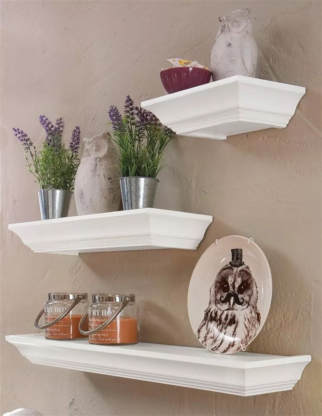 Home affaire Deko-Wandregal, Set 3-tlg., Wandkonsole, günstig online kaufen
