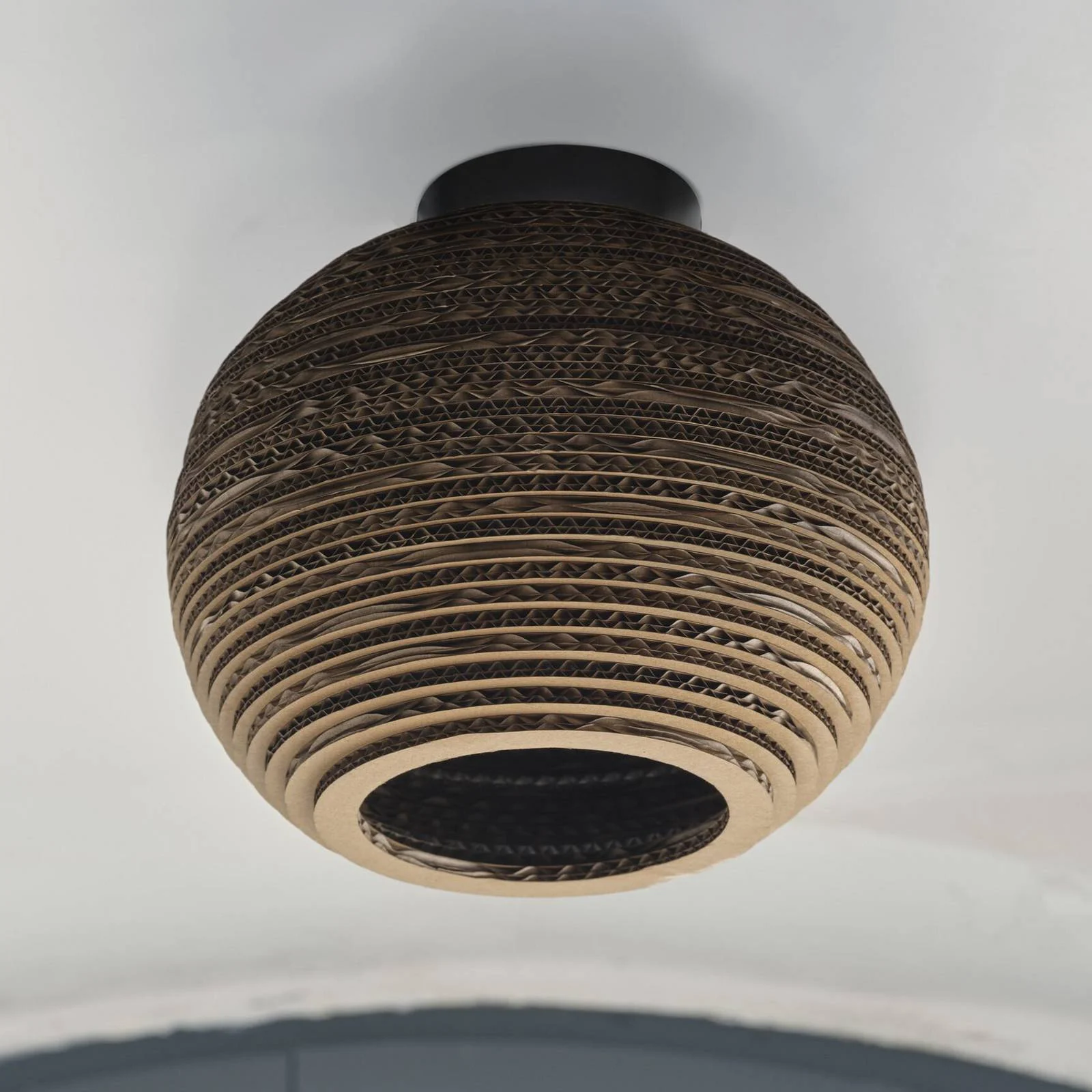 OSRAM Deckenleuchte BALL, braun, Ø 26 cm, Wellpappe, E27 günstig online kaufen