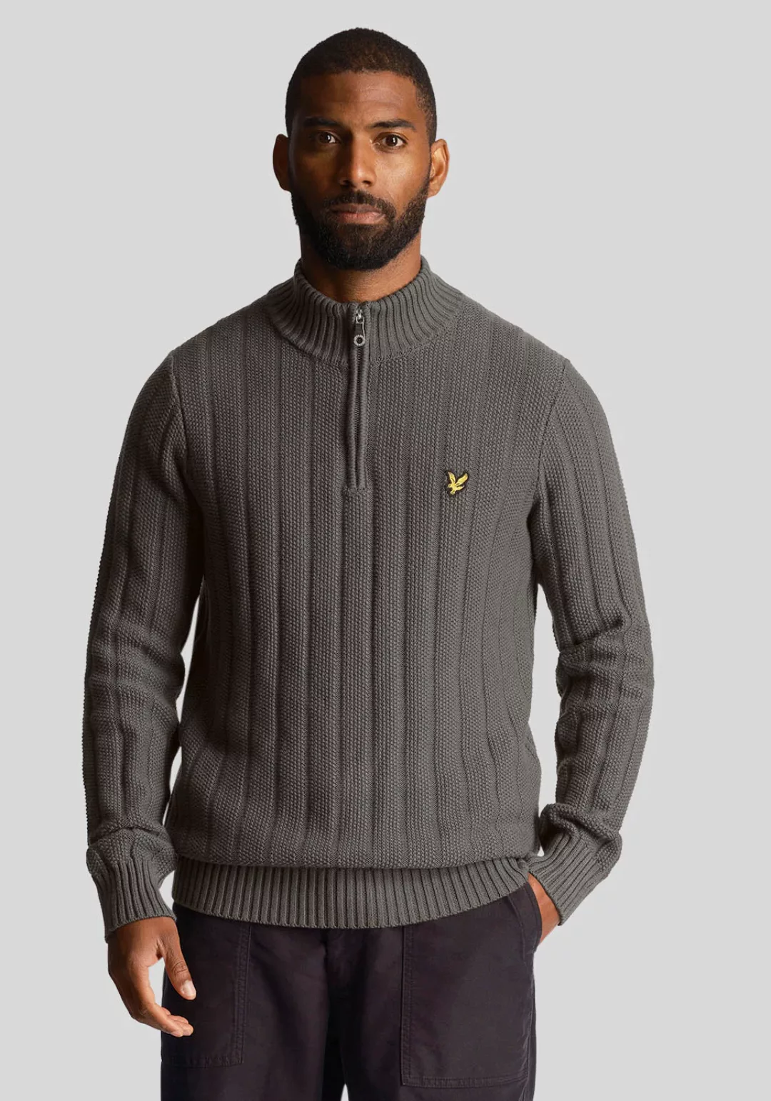 Lyle & Scott Strickpullover mit Stehkragen günstig online kaufen