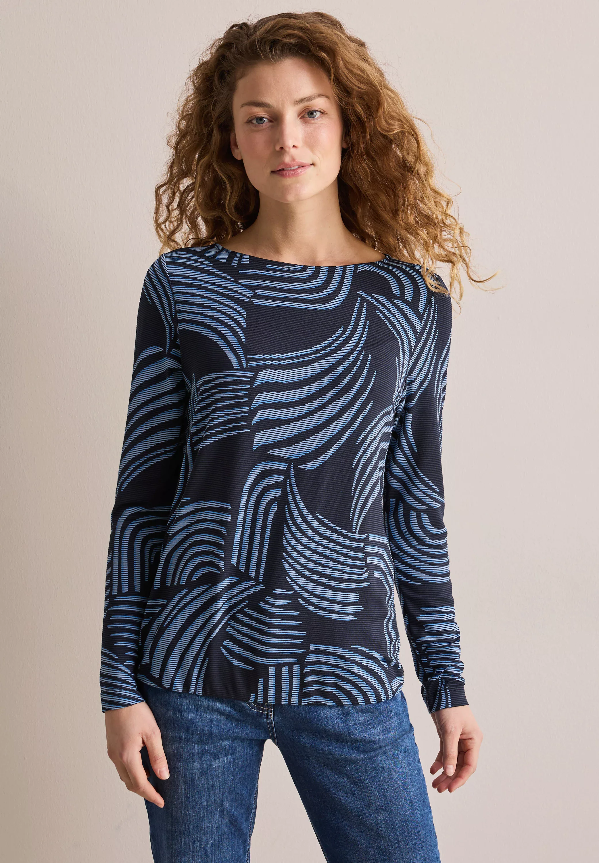 Cecil Print-Shirt, mit U-Boot-Ausschnitt günstig online kaufen