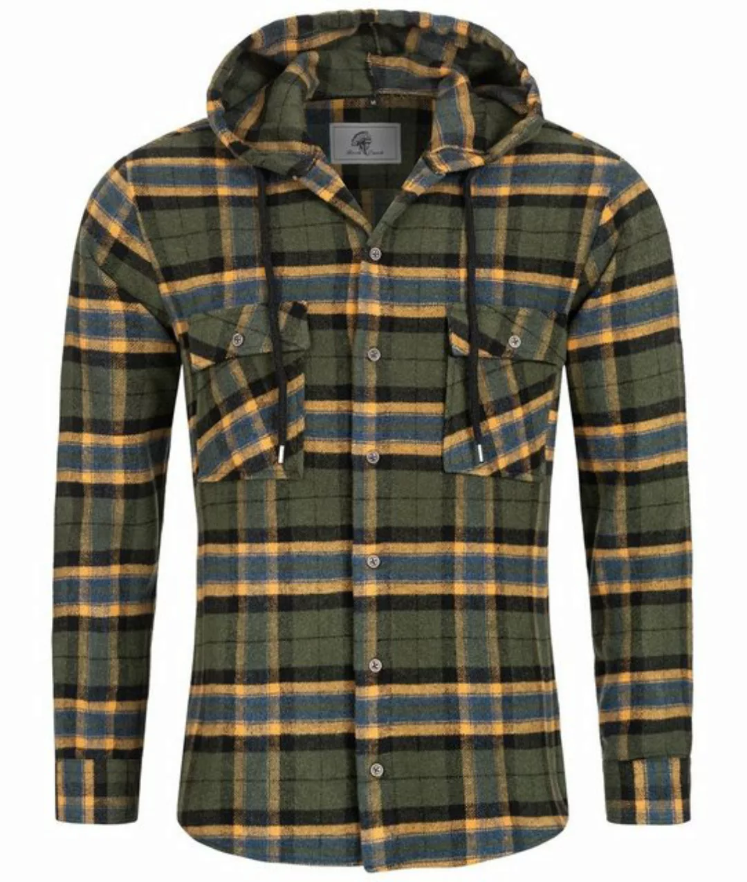 Rock Creek Flanellhemd Herren Hemd Flanellhemd mit Kapuze H-257 günstig online kaufen