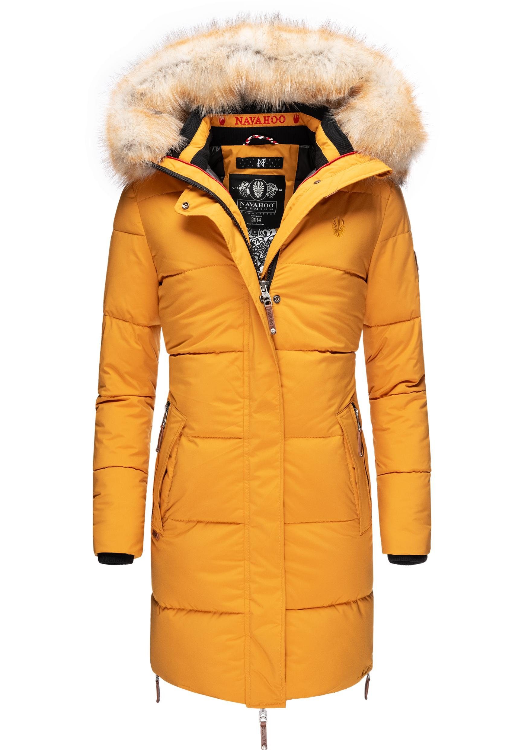 Navahoo Wintermantel "Halina", modischer Damen Winter Steppmantel mit Kapuz günstig online kaufen