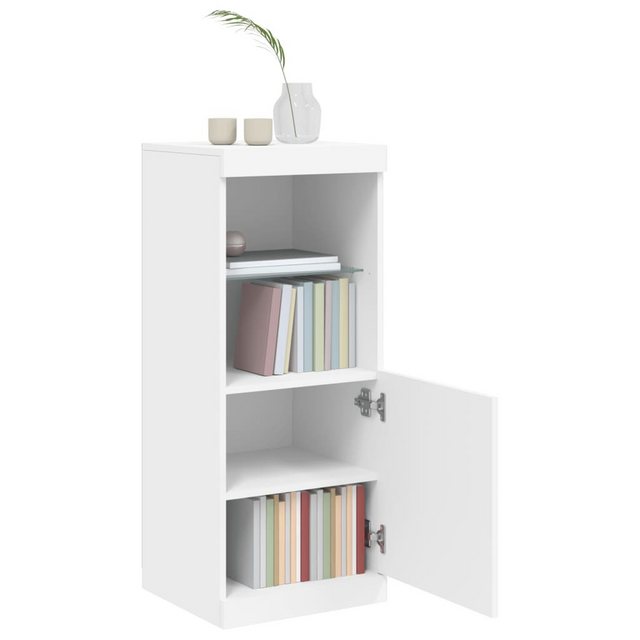 vidaXL Vitrine Sideboard mit LED-Beleuchtung Weiß 41x37x100 cm Glas Vitrine günstig online kaufen