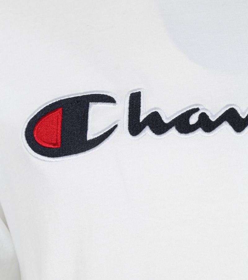 Champion Longsleeve T-Shirt Script Logo Weiß - Größe XL günstig online kaufen