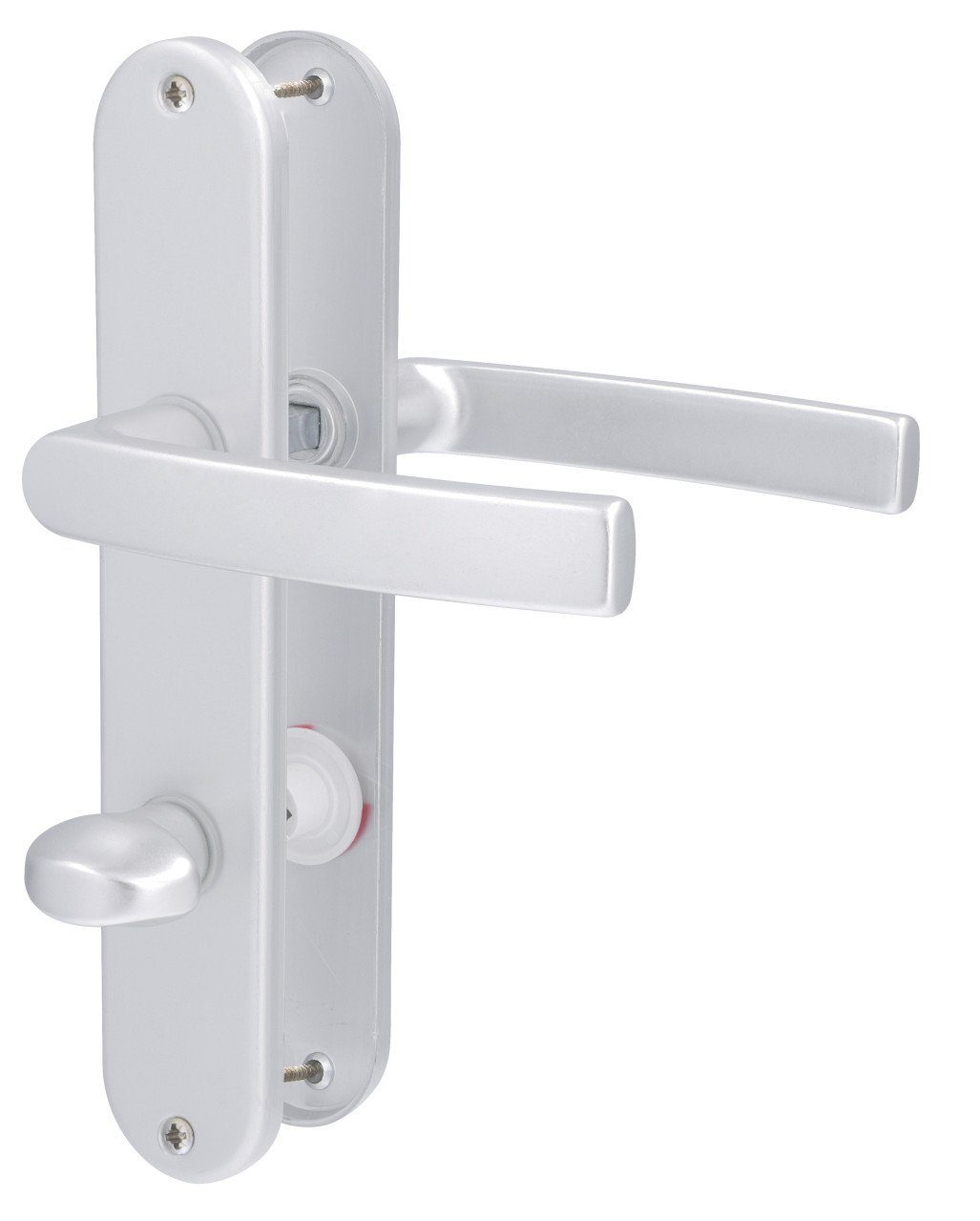 Alpertec Drückergarnitur Alpertec WC-Langschildgarnitur Vanda Aluminium günstig online kaufen