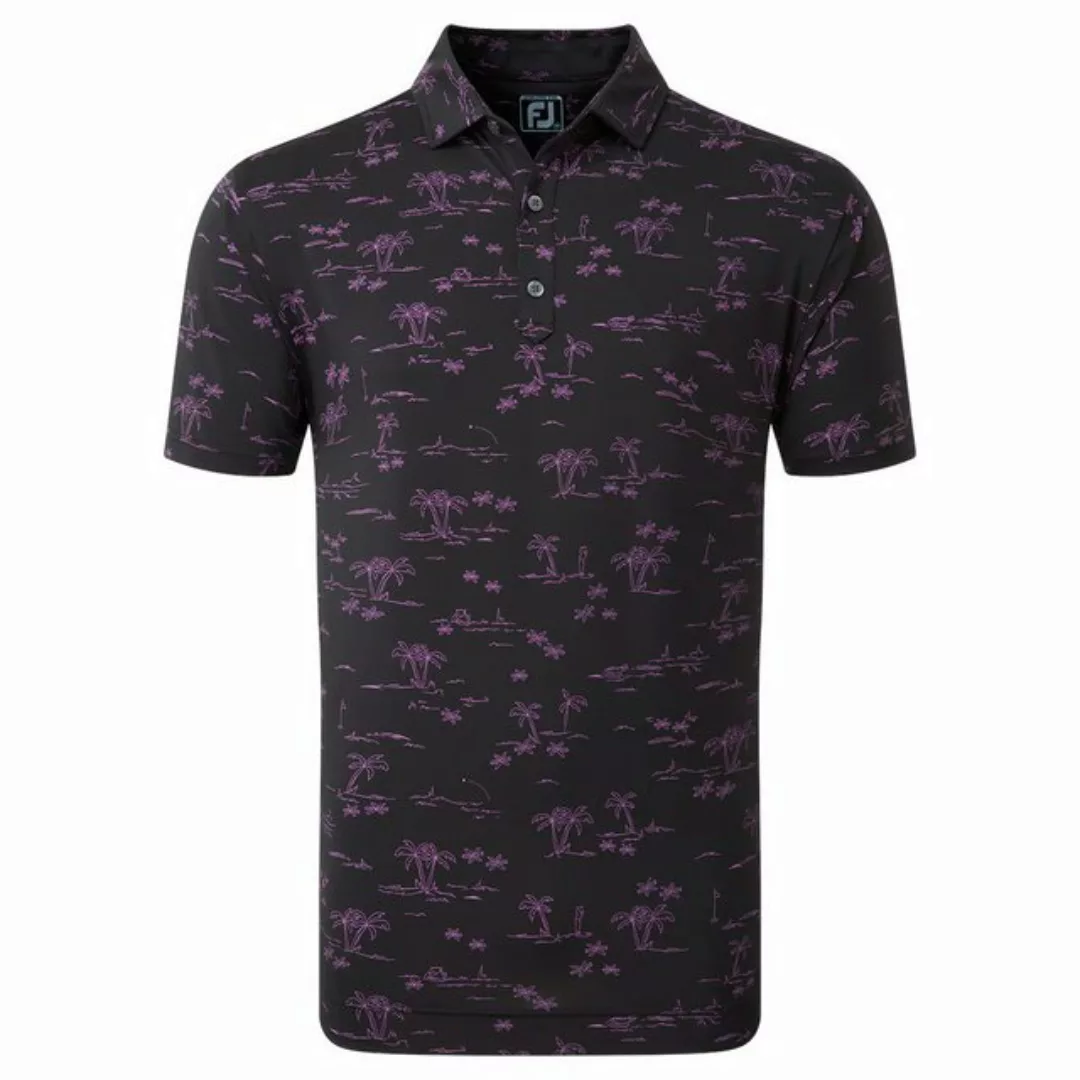 FOOTJOY Poloshirt FootJoy Golfpolo Tropischer Print Lisle Schwarz/Lila Herr günstig online kaufen