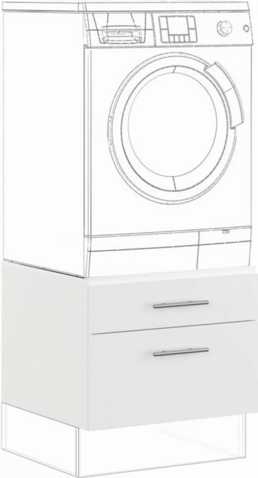 IMPULS KÜCHEN Waschmaschinenumbauschrank "Prag", Breite/Höhe: 60/43,5 cm, m günstig online kaufen