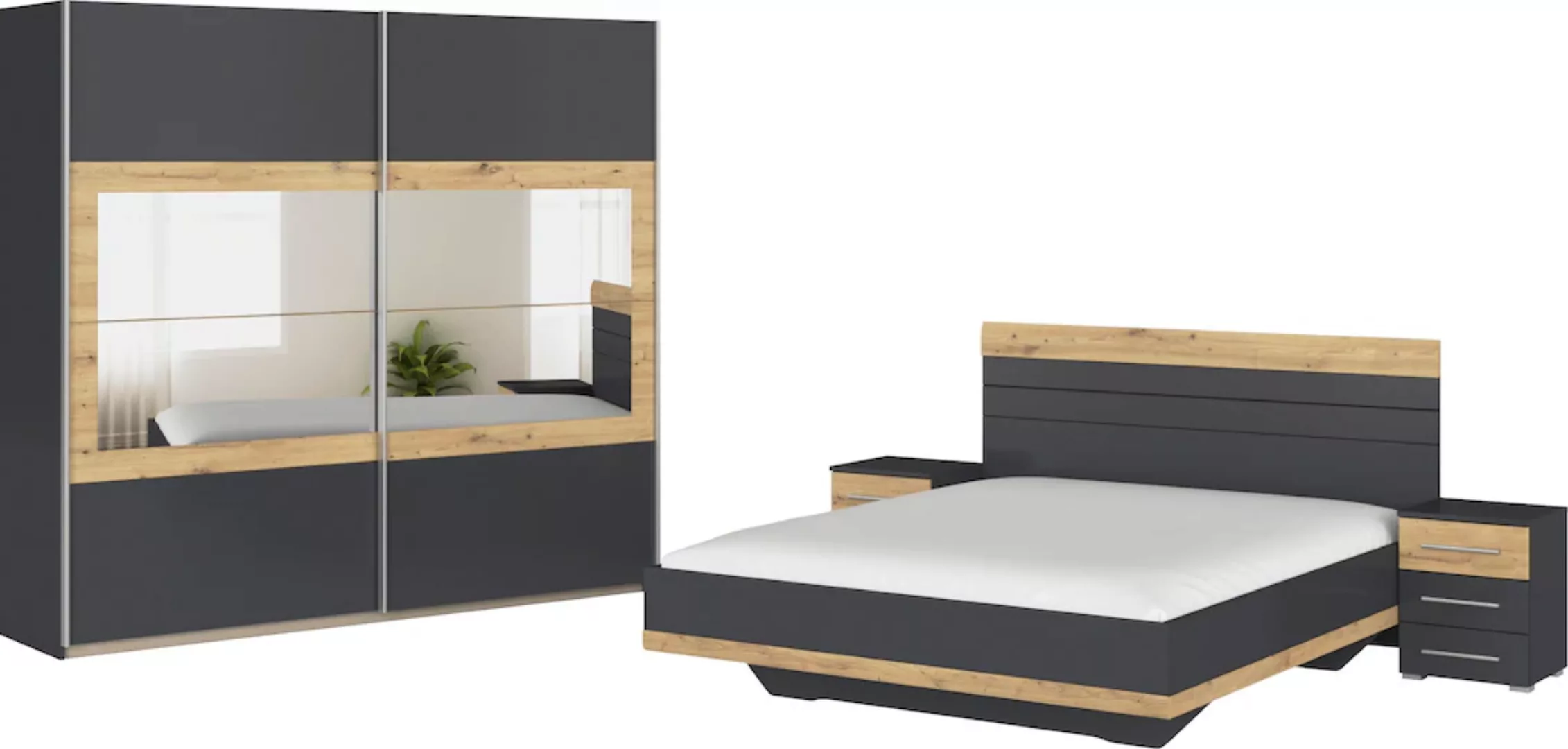 rauch Schlafzimmer-Set "Tarragona", (Set, 4 tlg.), Schrank in 3 Breiten, Be günstig online kaufen