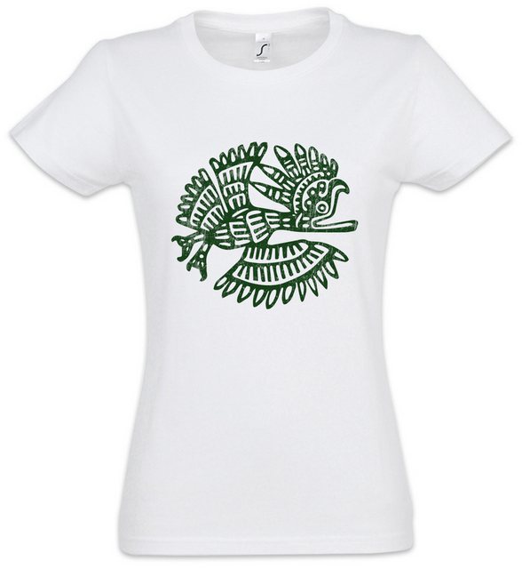 Urban Backwoods Print-Shirt Aztec Bird I Damen T-Shirt Indianer Vogel India günstig online kaufen