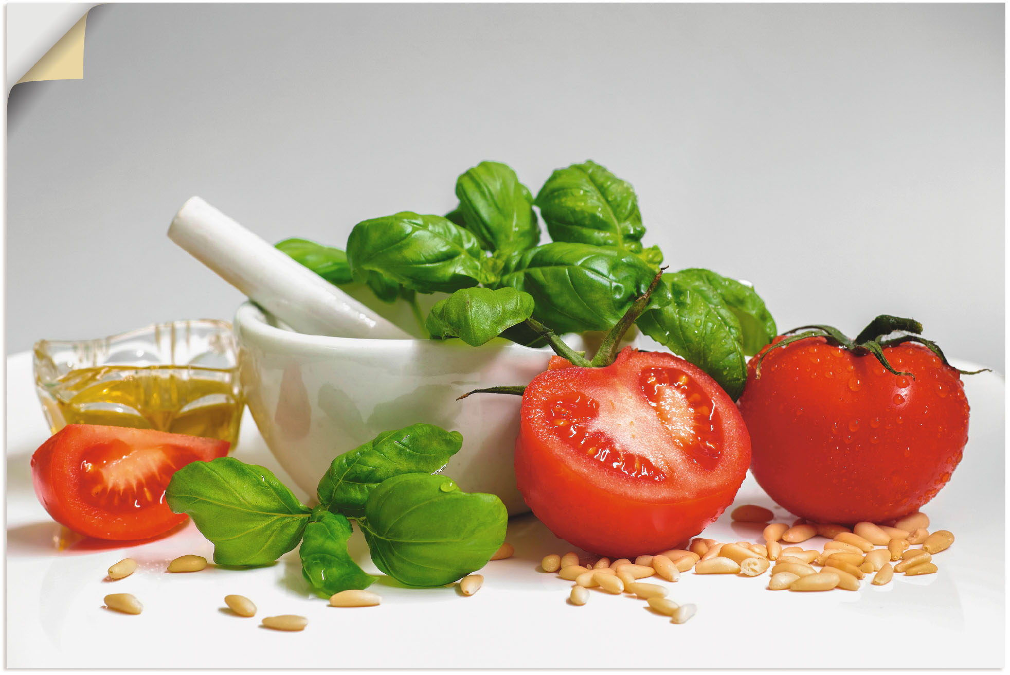 Artland Wandbild "Bereit für Pesto", Lebensmittel, (1 St.), als Leinwandbil günstig online kaufen