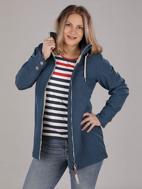 Dry Fashion Softshelljacke Damen Softshell Mantel Sellin Meliert mit Fleece günstig online kaufen