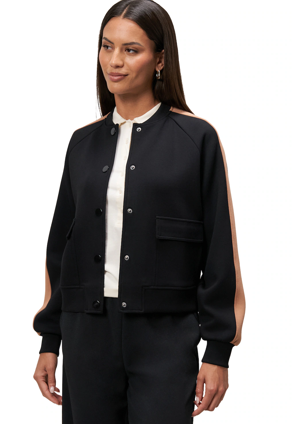 Zero Jackenblazer "zero Damen Jacke mit Kontraststreifen", Knopfleiste günstig online kaufen