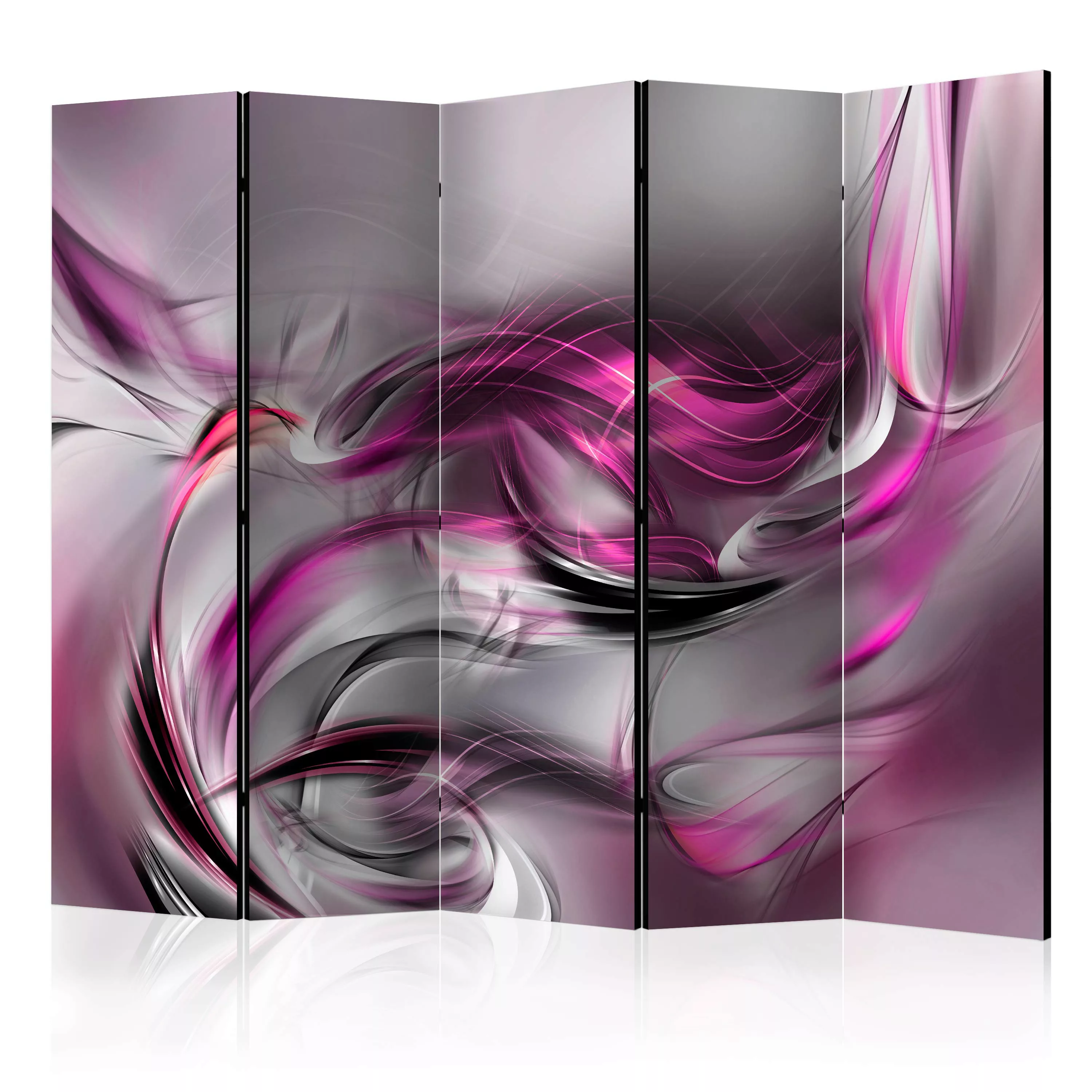 5-teiliges Paravent - Pink Swirls Ii Ii [room Dividers] günstig online kaufen