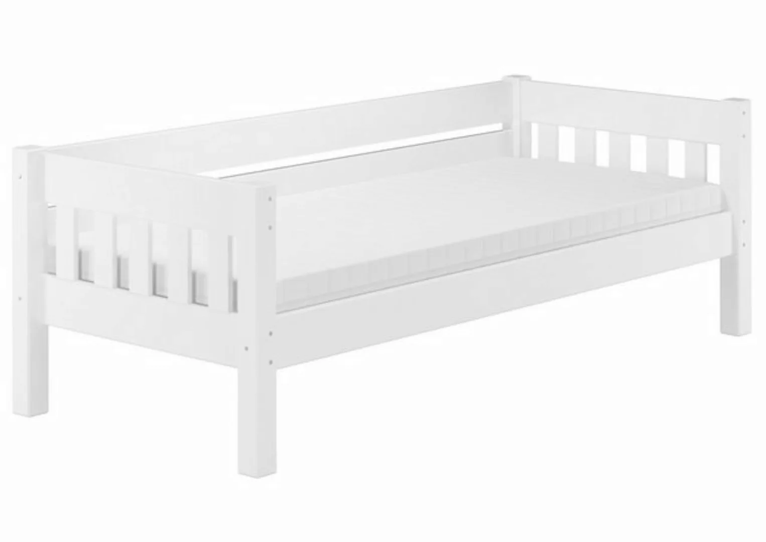 ERST-HOLZ Bett Couchbett Einzelbett Kiefer weiß 90x200 Massivholz wählbare günstig online kaufen