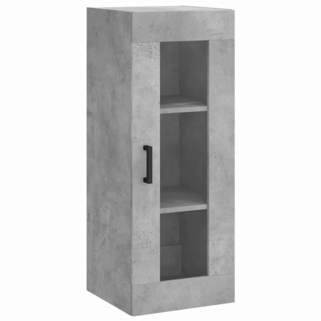 vidaXL Hängeschrank Wandschrank Betongrau 34,5x34x90 cm Glas Vitrine Hänges günstig online kaufen