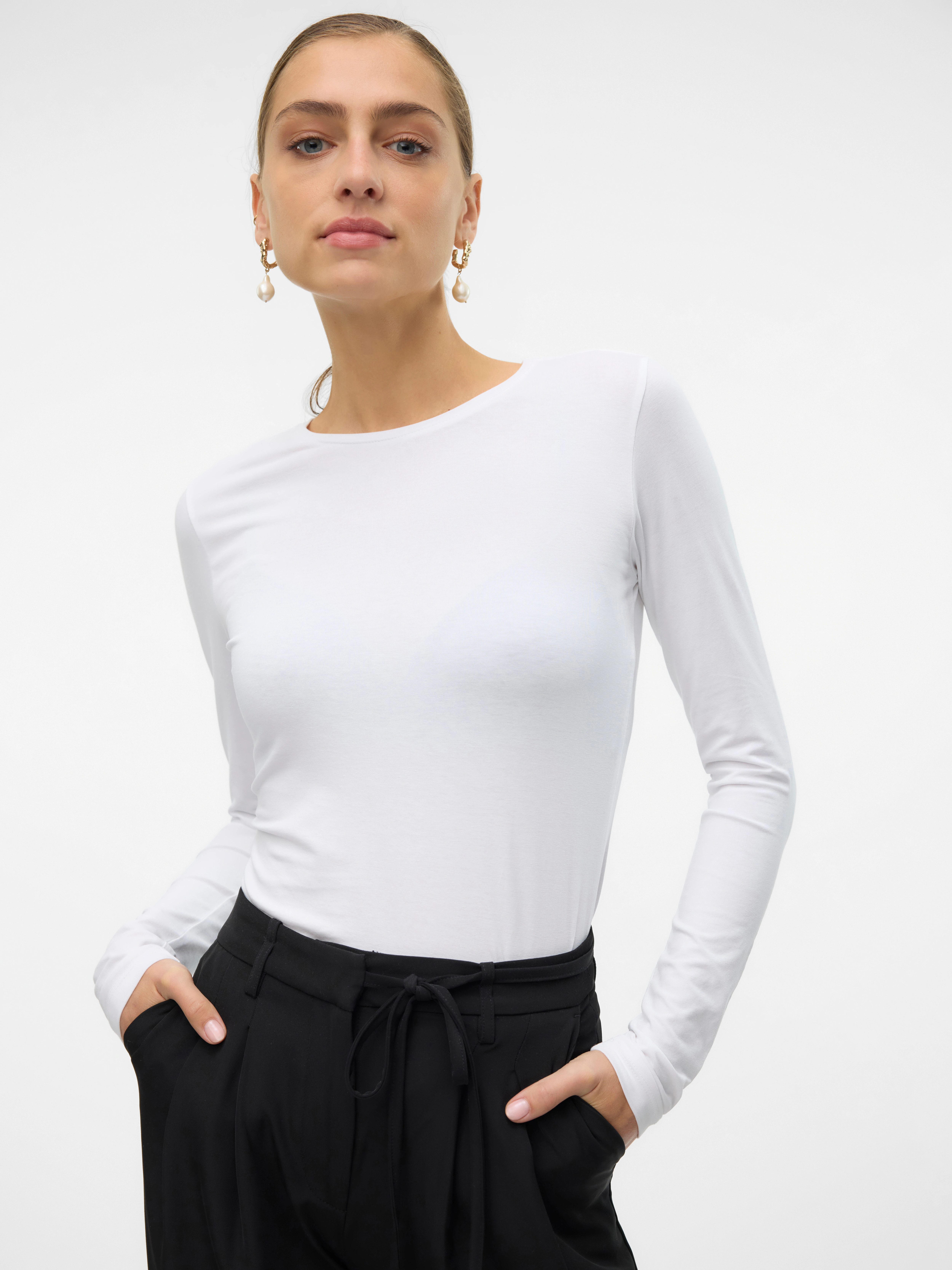 Vero Moda Langarmshirt "VMLULU LS O-NECK TOP JRS GA NOOS" günstig online kaufen