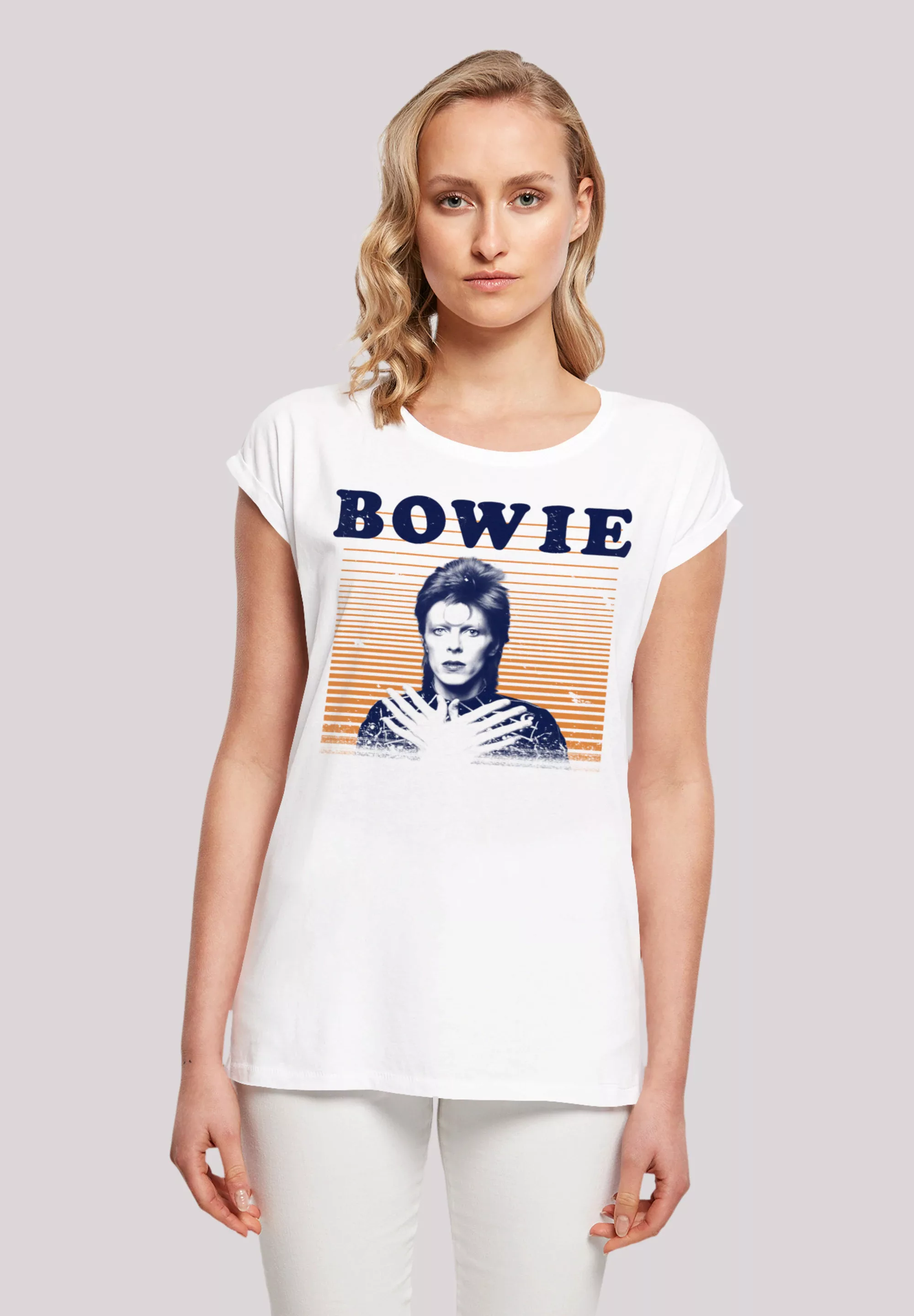 F4NT4STIC T-Shirt "David Bowie Orange Stripes", Print günstig online kaufen