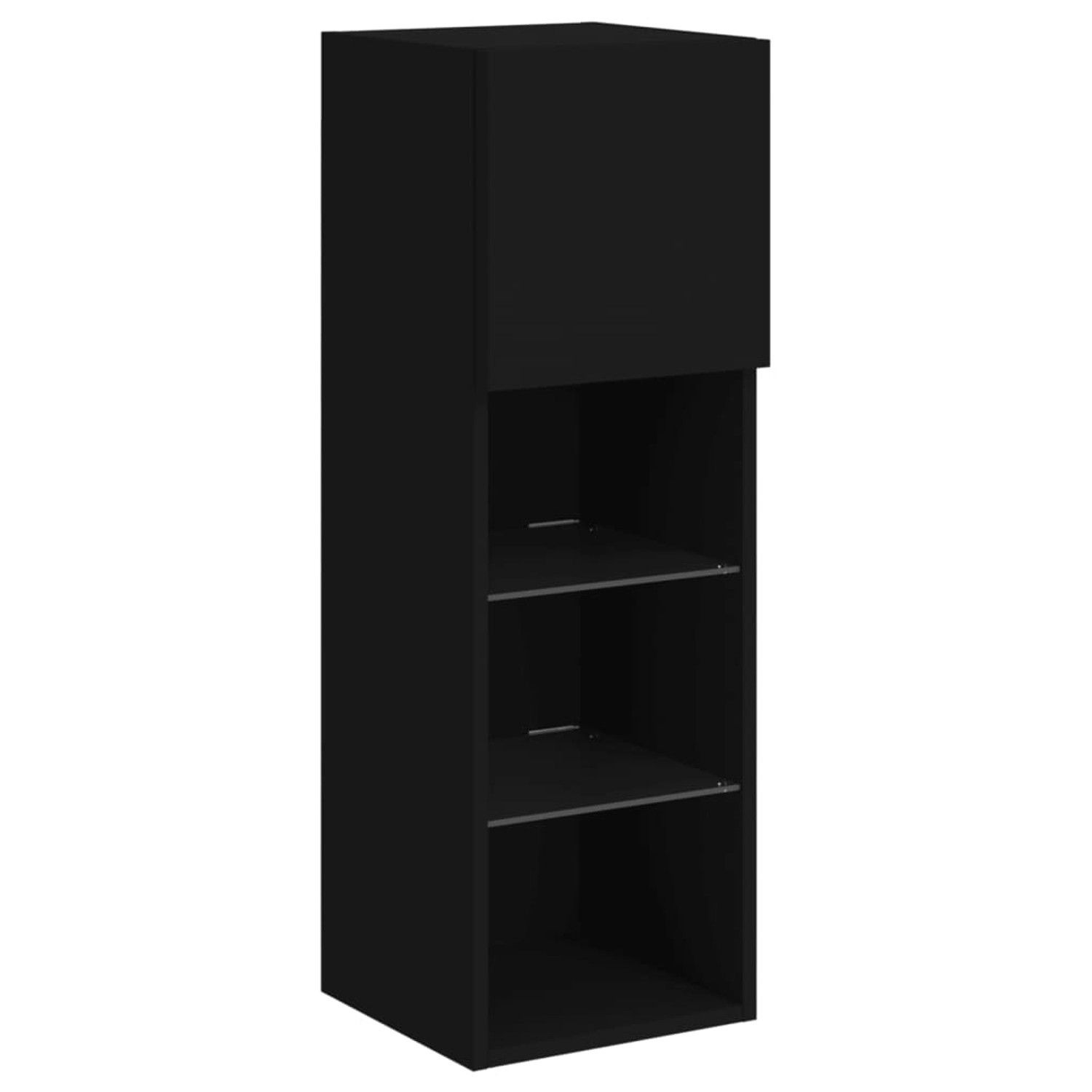 VidaXL TV-Schrank mit LED-Leuchten Schwarz 30,5x30x90 cm günstig online kaufen