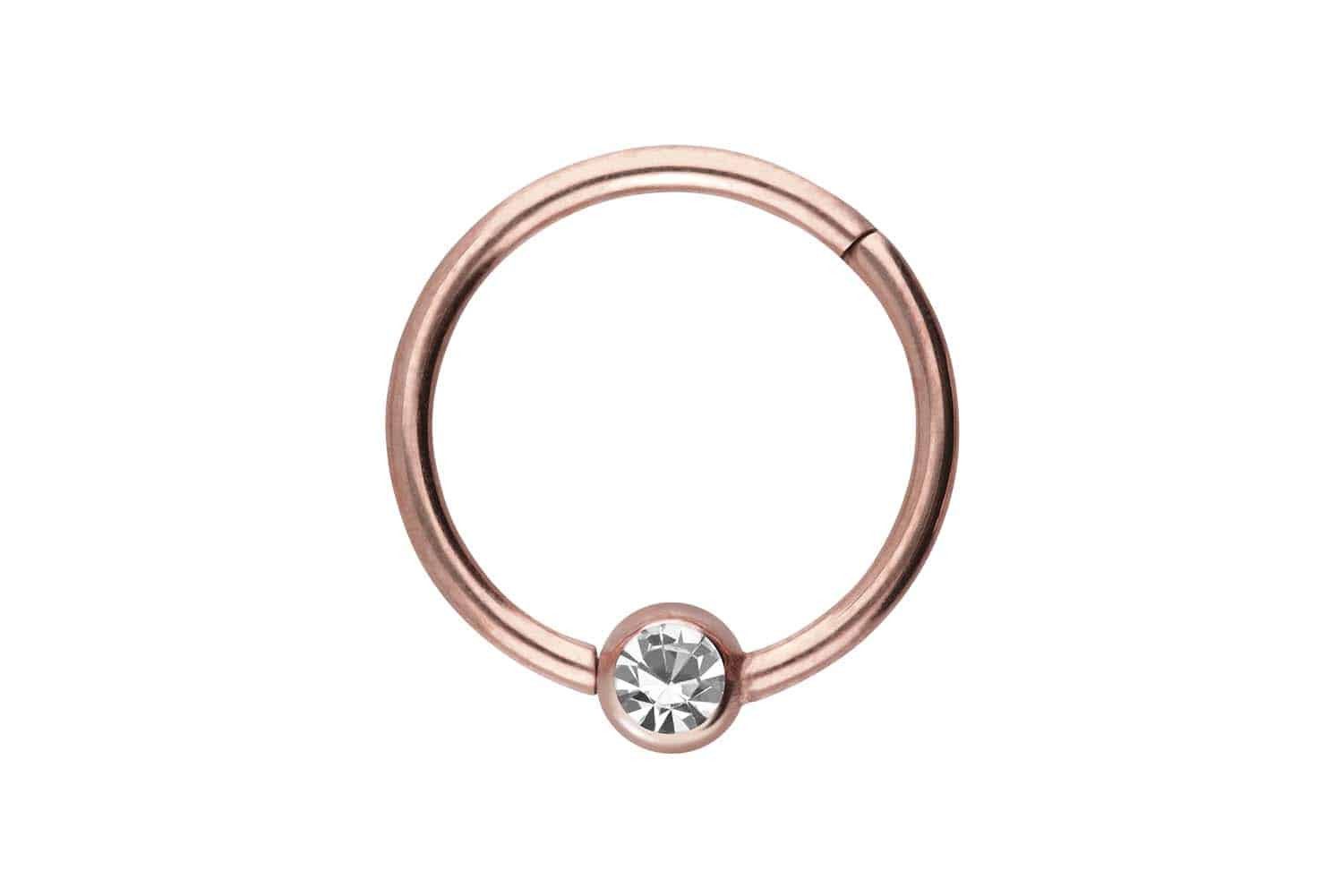 PIERCINGLINE Nasenpiercing Titan Segmentring Clicker KRISTALL günstig online kaufen