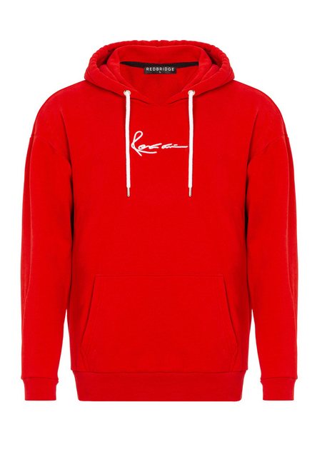 RedBridge Kapuzensweatshirt Herren Kapuzenpullover Rot XXL Bestickung günstig online kaufen