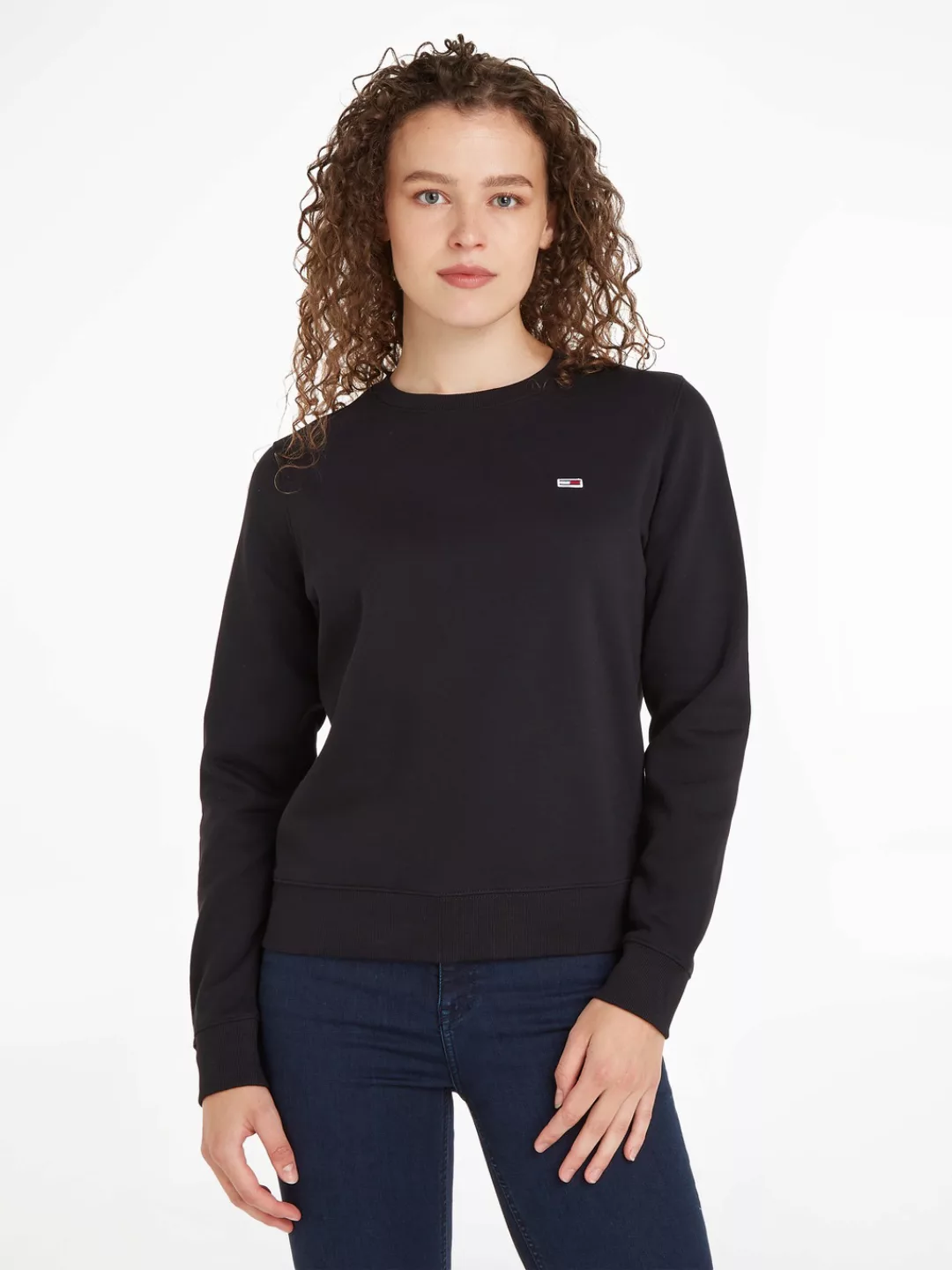 Tommy Jeans Sweatshirt "TJW REGULAR FLEECE C NECK", mitTommy Jeans Logo-Fla günstig online kaufen