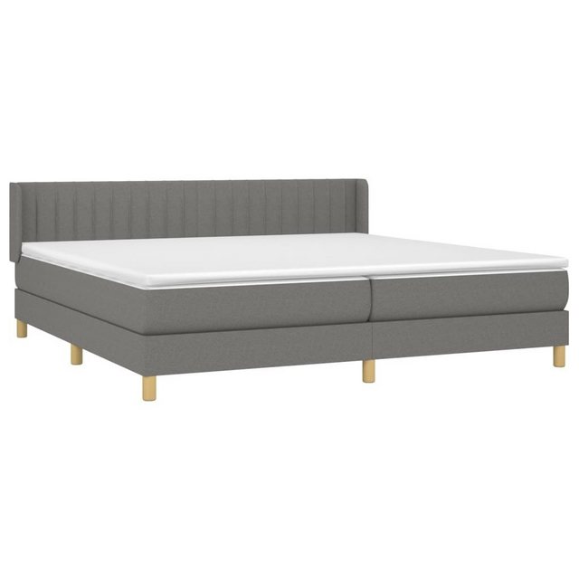 furnicato Bett Boxspringbett mit Matratze Dunkelgrau 200x200 cm Stoff (1-tl günstig online kaufen