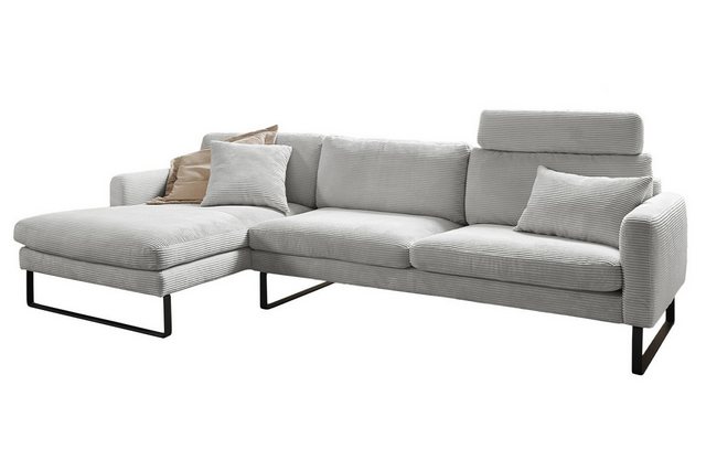 KAWOLA Ecksofa RICARDA, Sofa Cord, Recamiere links od. rechts, versch. Farb günstig online kaufen