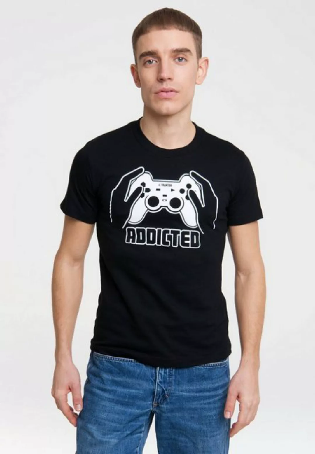LOGOSHIRT T-Shirt ADDICTED mit Front-Print günstig online kaufen