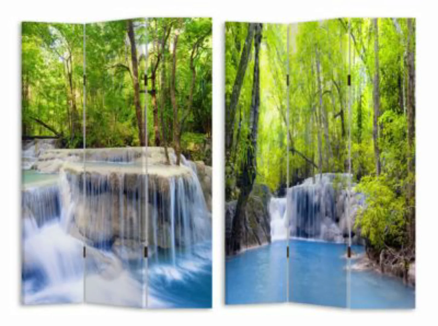 HTI-Line Paravent Wasserfall grün/blau günstig online kaufen