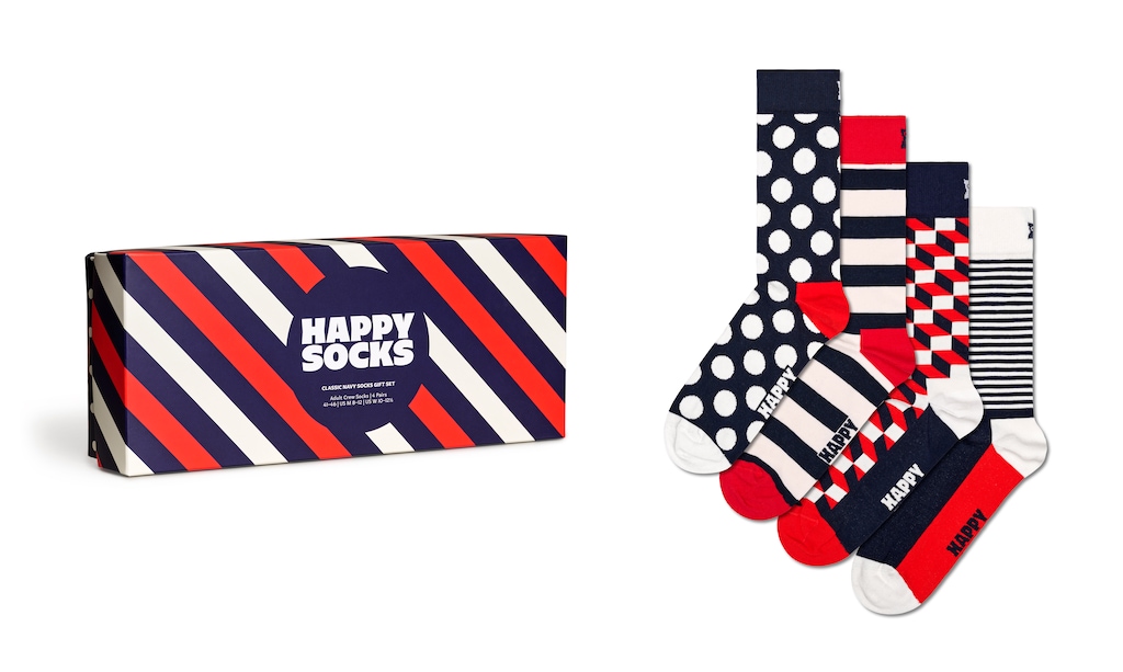 Happy Socks Socken "4-Pack Classic Navy Socks Gift Set", (Packung, 4 Paar, günstig online kaufen