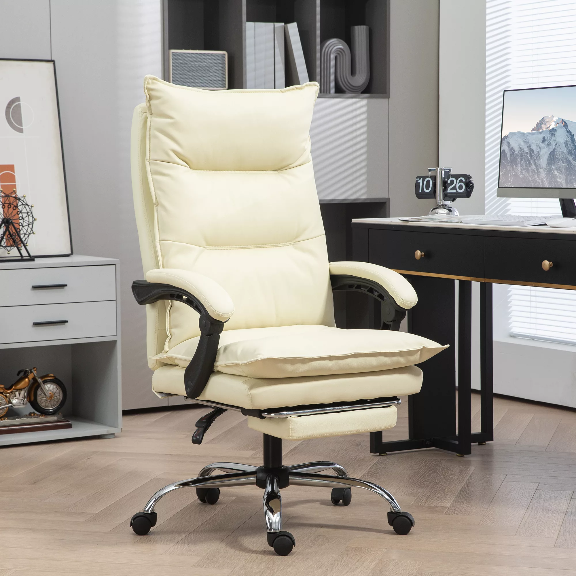 Vinsetto Bürostuhl höhenverstellbarer Schreibtischstuhl mit Liegefunktion, günstig online kaufen