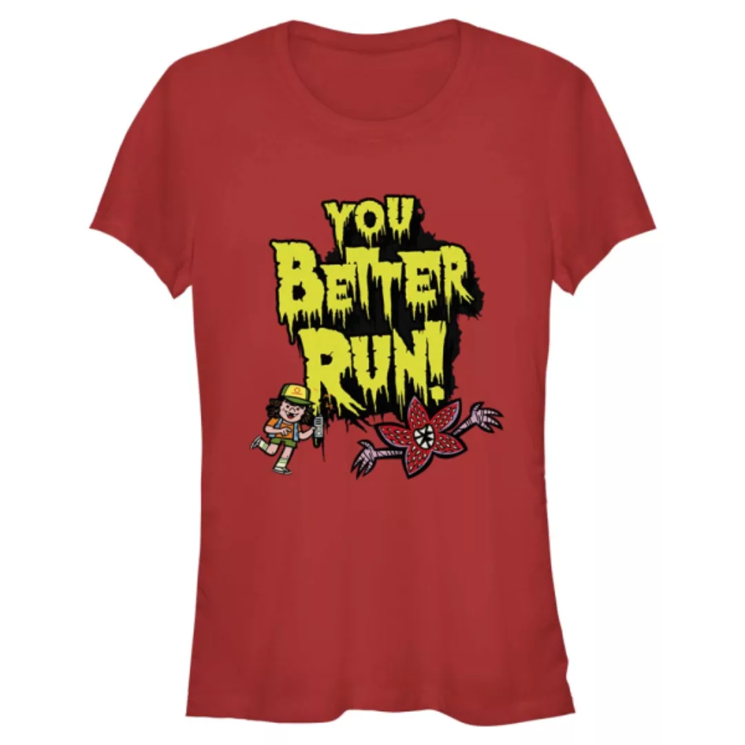 Netflix - Stranger Things - Dustin Better Run - Halloween - Frauen T-Shirt günstig online kaufen
