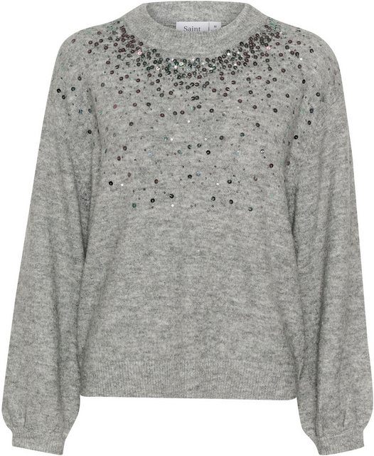 Saint Tropez Strickpullover BarbelSZ Pullover mit Pailletten günstig online kaufen