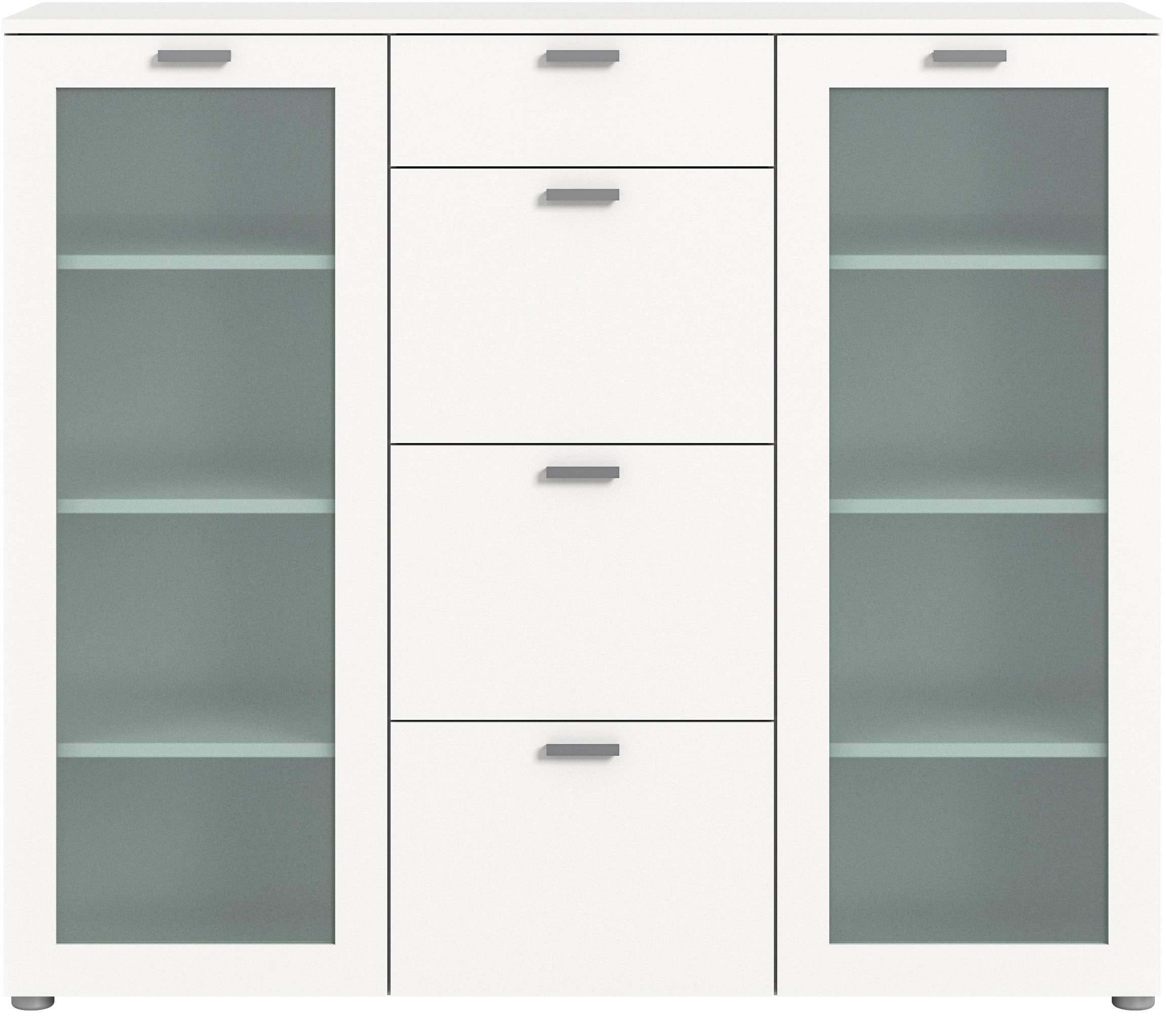 INOSIGN Highboard "Onex, Breite 135 cm, mit Glastür, vielseitig einsetzbar" günstig online kaufen