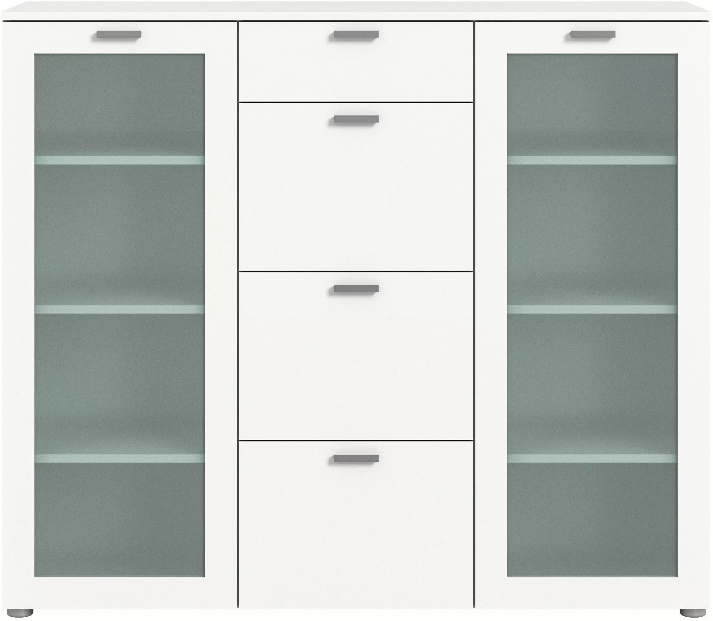 INOSIGN Highboard "Onex, Breite 135 cm, mit Glastür, vielseitig einsetzbar" günstig online kaufen