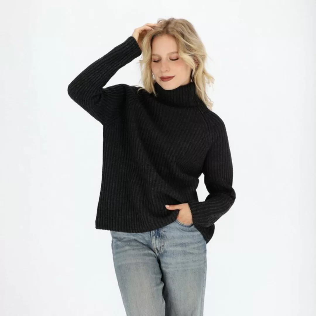 halsüberkopf Accessoires Strickpullover Stehkragen aus hochwertigem Wollmix günstig online kaufen