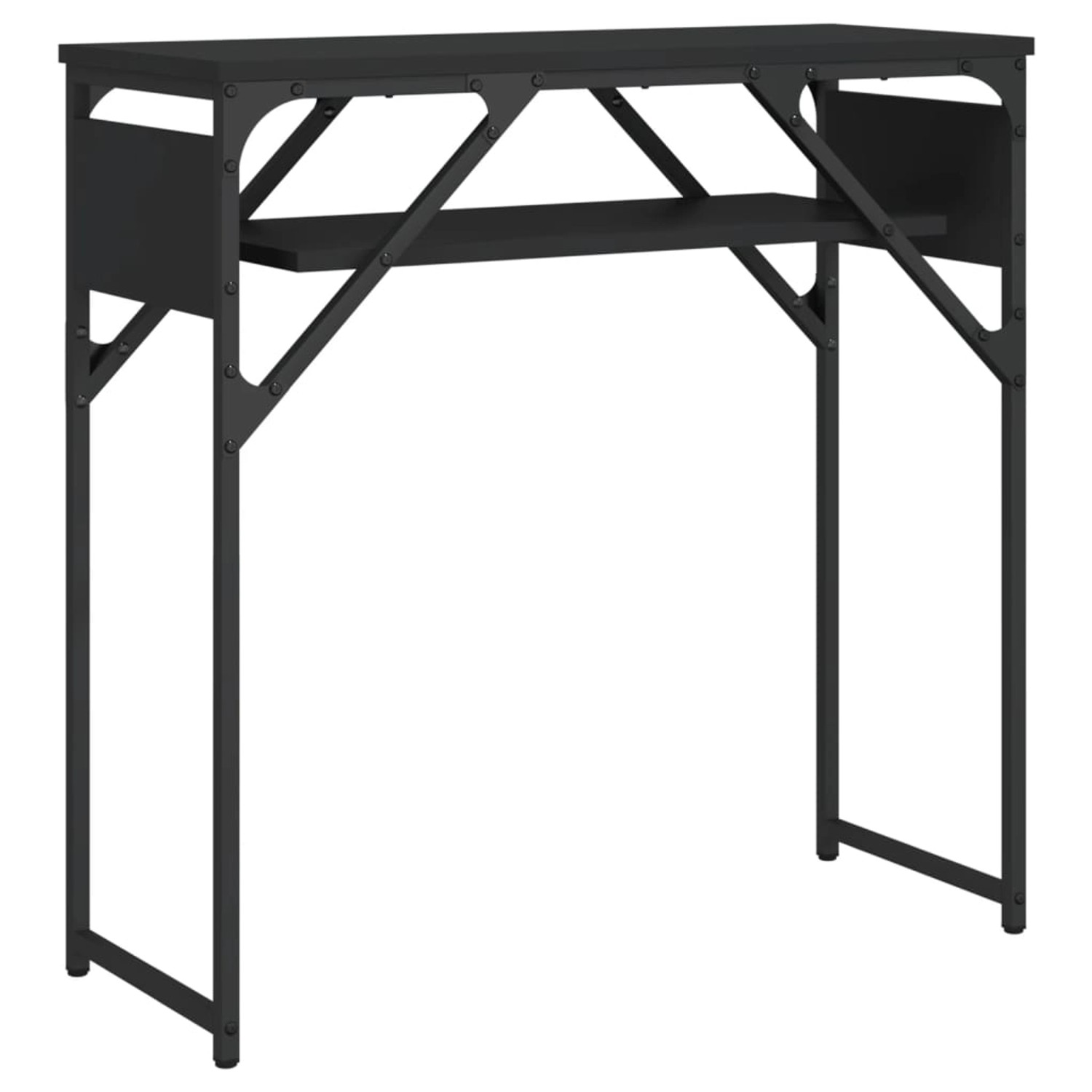 vidaXL Konsolentisch mit Ablage Schwarz 100x29x75cm Holzwerkstoff günstig online kaufen