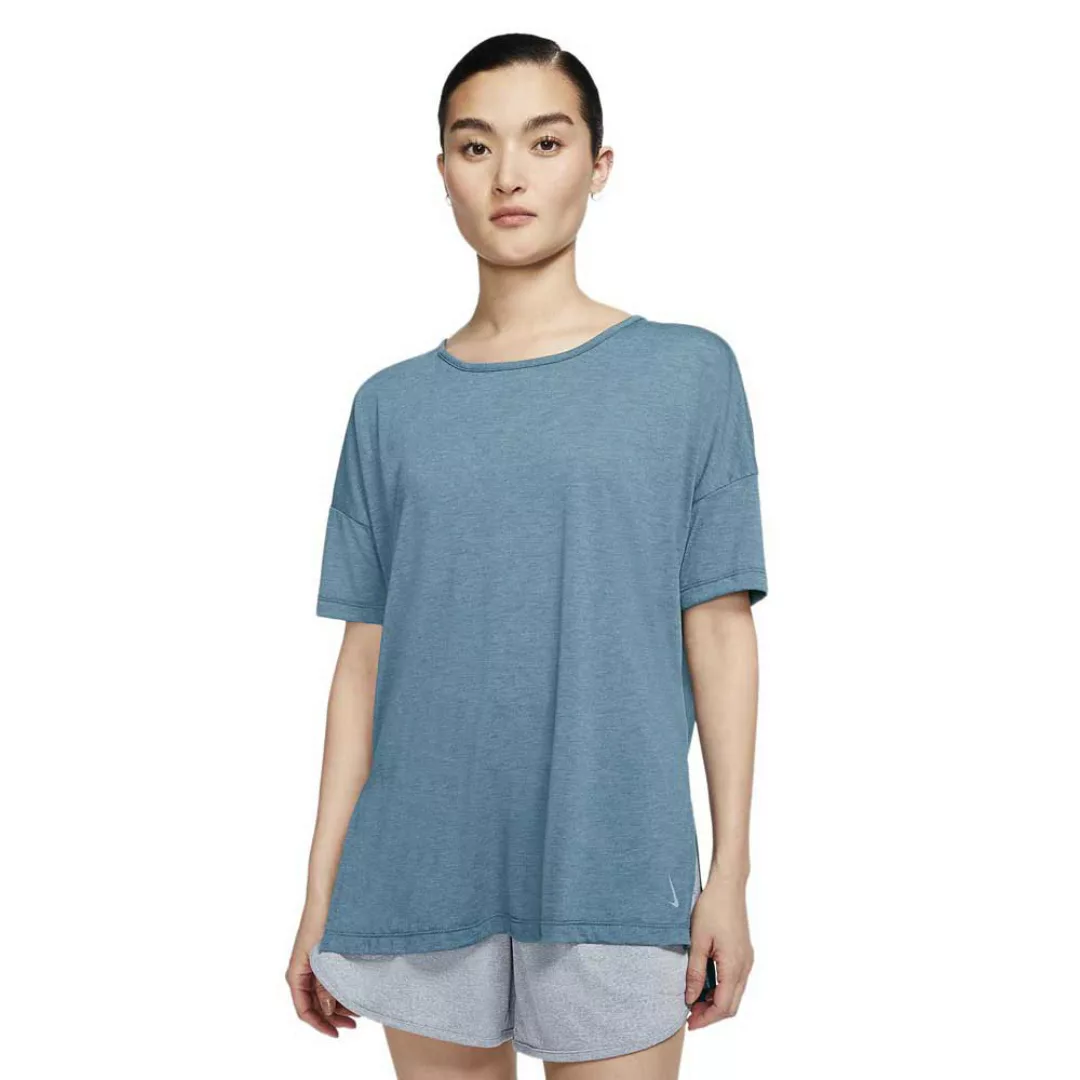 Nike Yoga Kurzarm T-shirt S Cerulean / Htr / Glacier Blue / Lt Armory Blue günstig online kaufen