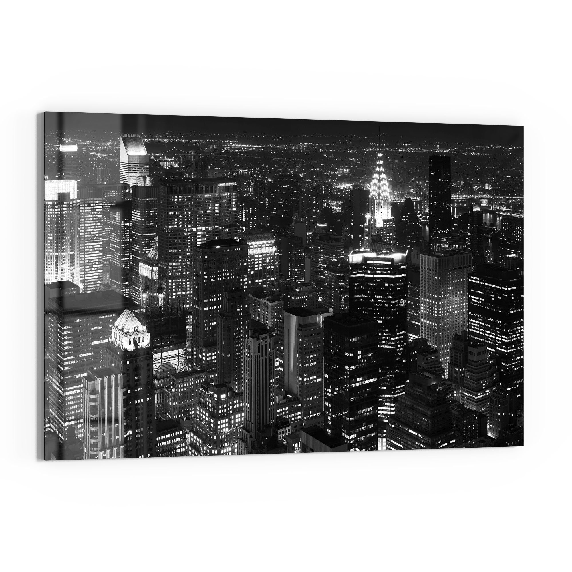 DEQORI Glasbild 'Nächtliches Manhattan', 'Nächtliches Manhattan', günstig online kaufen