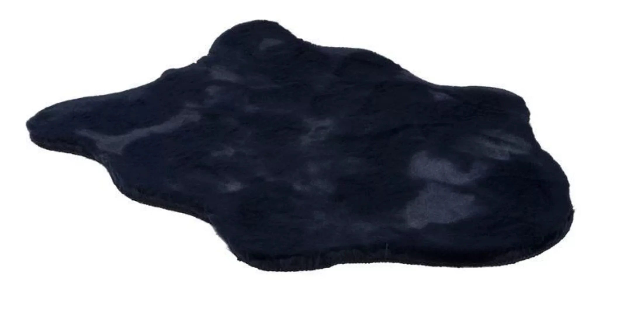 Tender Kunstfellteppich, 9 Farben - 60 x 90 cm - Nachtblau günstig online kaufen