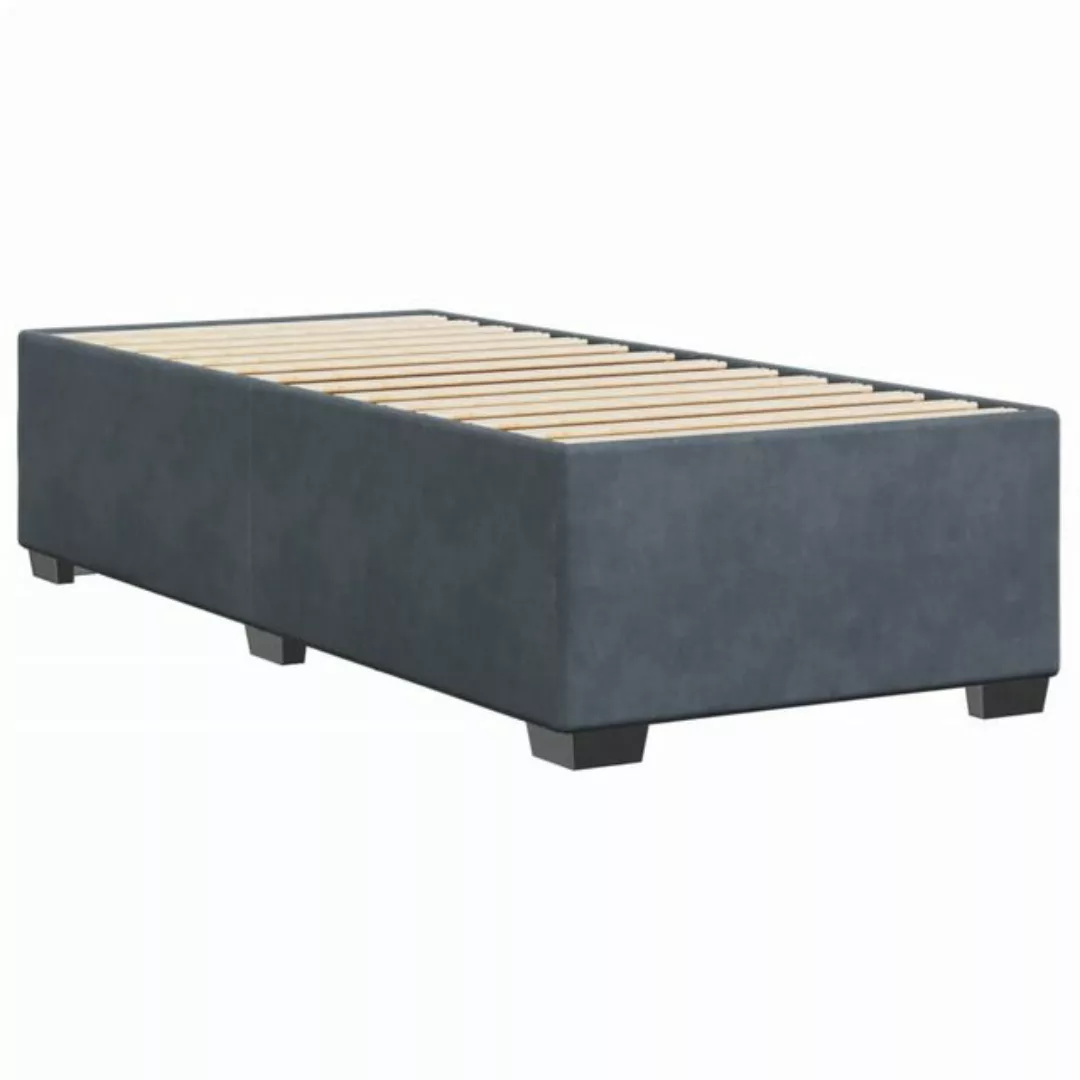 vidaXL Bett Bettgestell Dunkelgrau 80x200 cm Samt günstig online kaufen