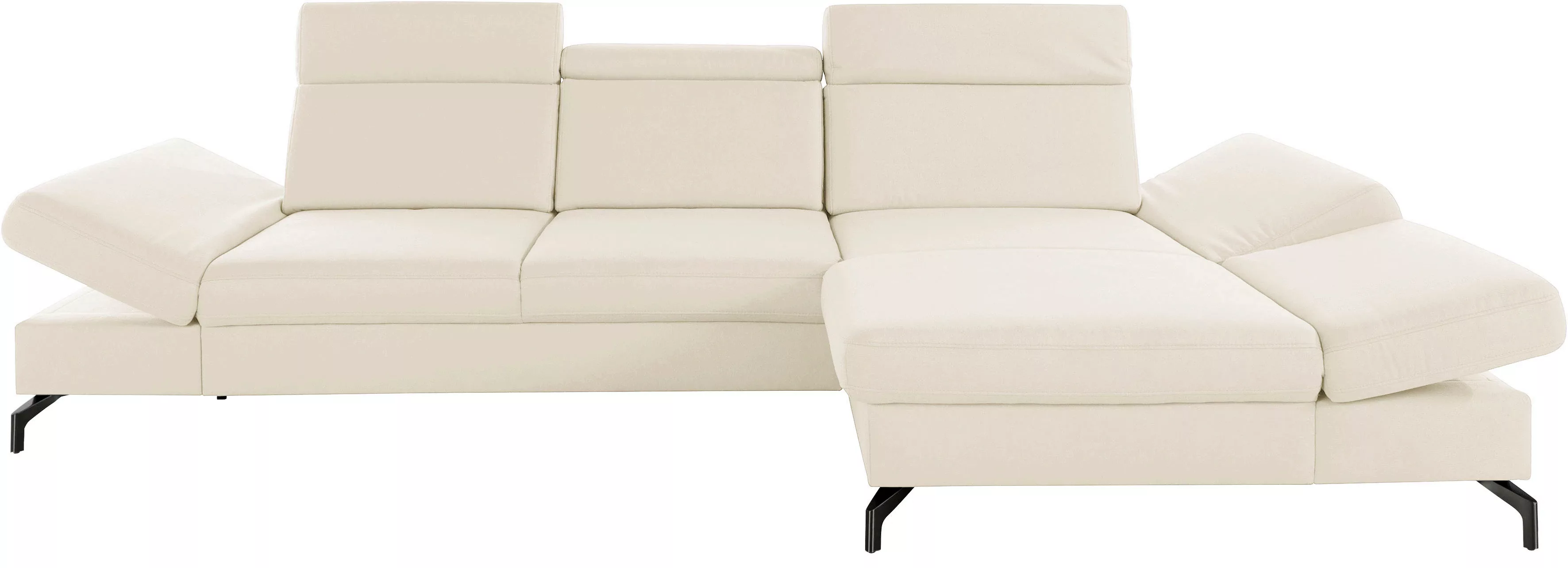 sit&more Ecksofa »Brisbane L-Form«, Fußhöhe 12 cm, inklusive Sitztiefen-, A günstig online kaufen