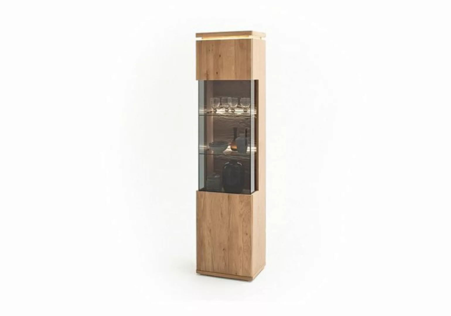 möbelando Beistellschrank Barceloni Moderne Vitrine inkl. LED-Beleuchtung, günstig online kaufen