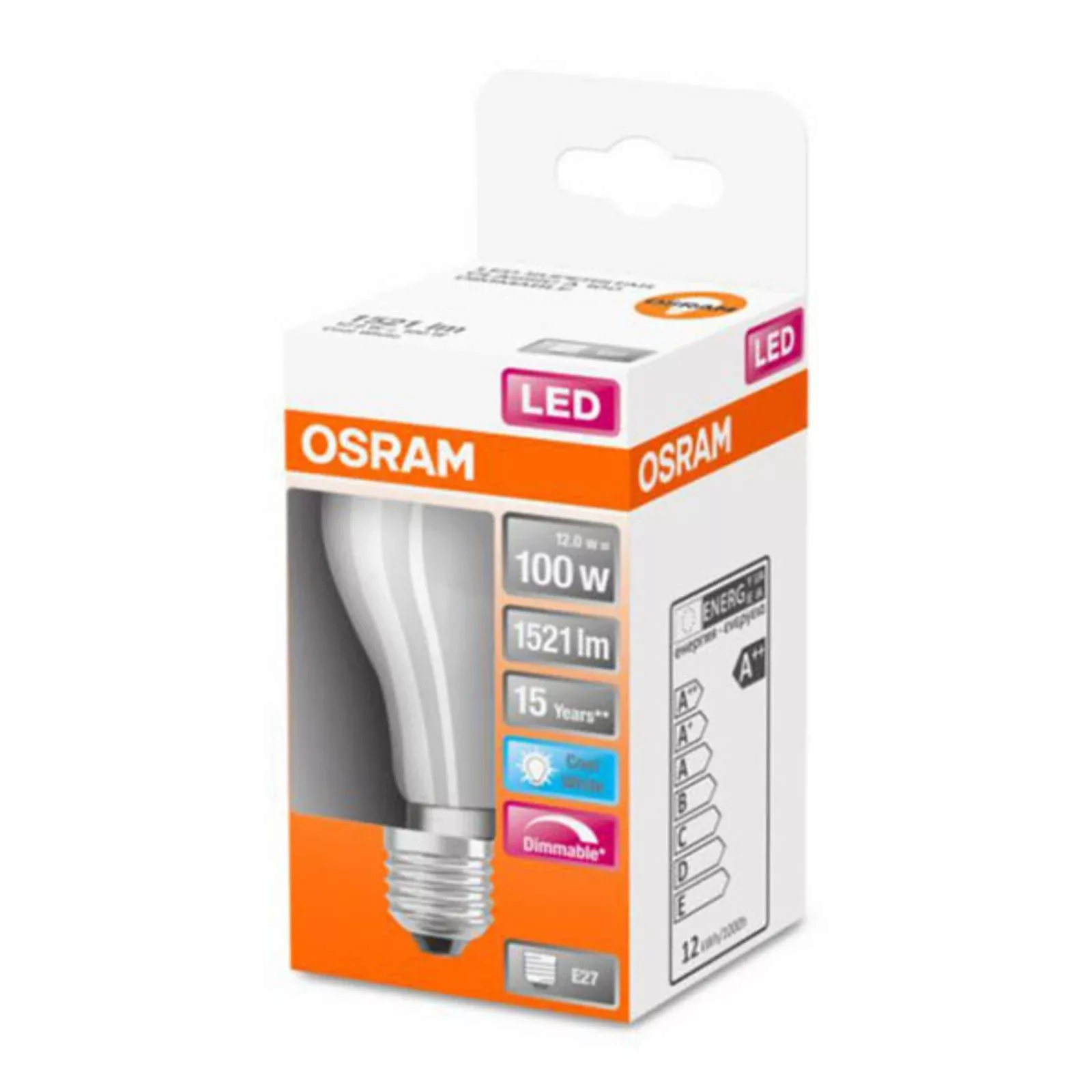 Osram LED-Leuchtmittel E27 Glühlampenform 11 W 1521 lm 10,5 x 6 cm (H x Ø) günstig online kaufen