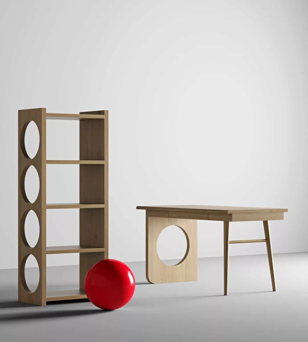 Woodman Schreibtisch "Bau", besonderes Design, Breite 140 cm günstig online kaufen