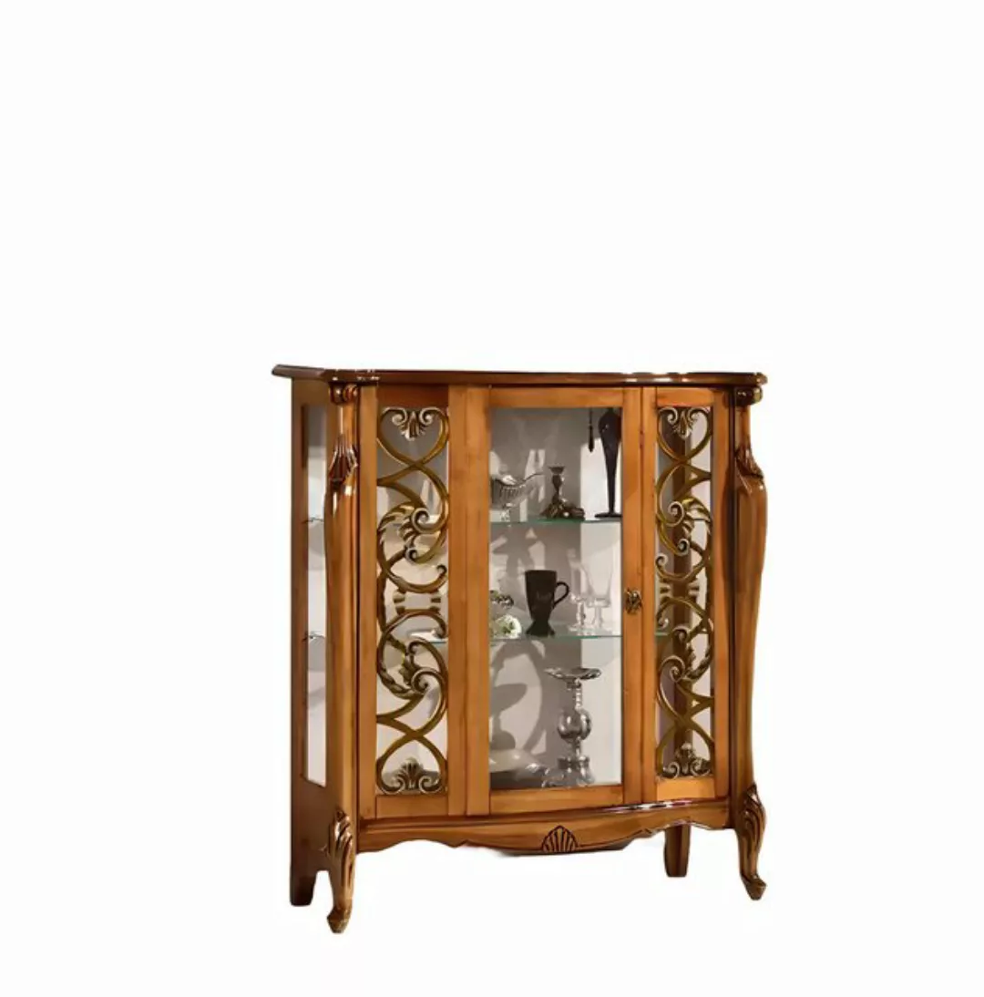 Xlmoebel Vitrine Neu Klassische Holz Vitrine mit luxuriöser Glasfront für d günstig online kaufen