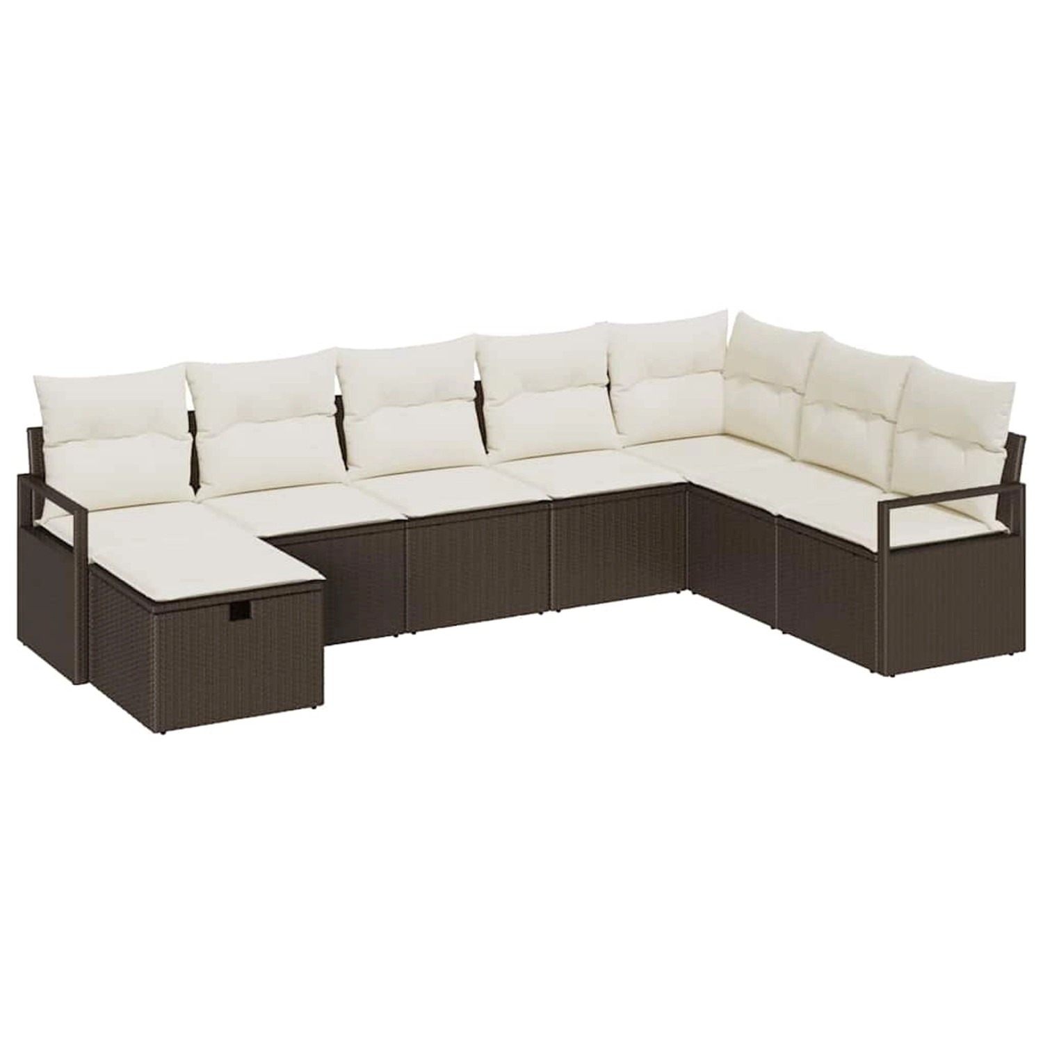 vidaXL Garten-Sofa-Set 8-Tlg Braun Poly Rattan 3360559 günstig online kaufen