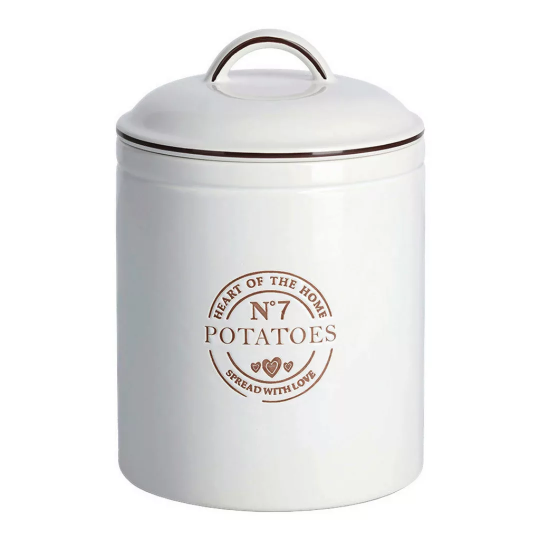 Zeller Vorratsdose Potatoes weiß Keramik B/H: ca. 17,5x24,5 cm günstig online kaufen