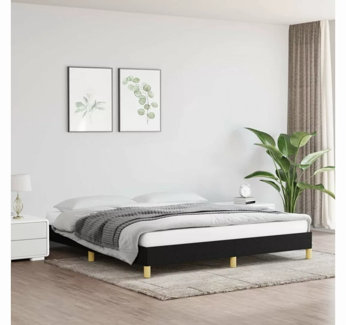 furnicato Bett Bettgestell Schwarz 180×200 cm Stoff günstig online kaufen