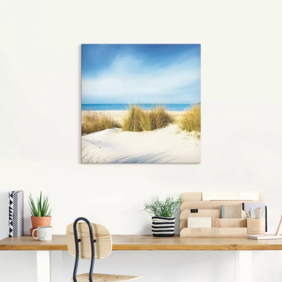 Artland Wandbild »Gras auf Sanddünen«, Strand, (1 St.), als Leinwandbild, P günstig online kaufen